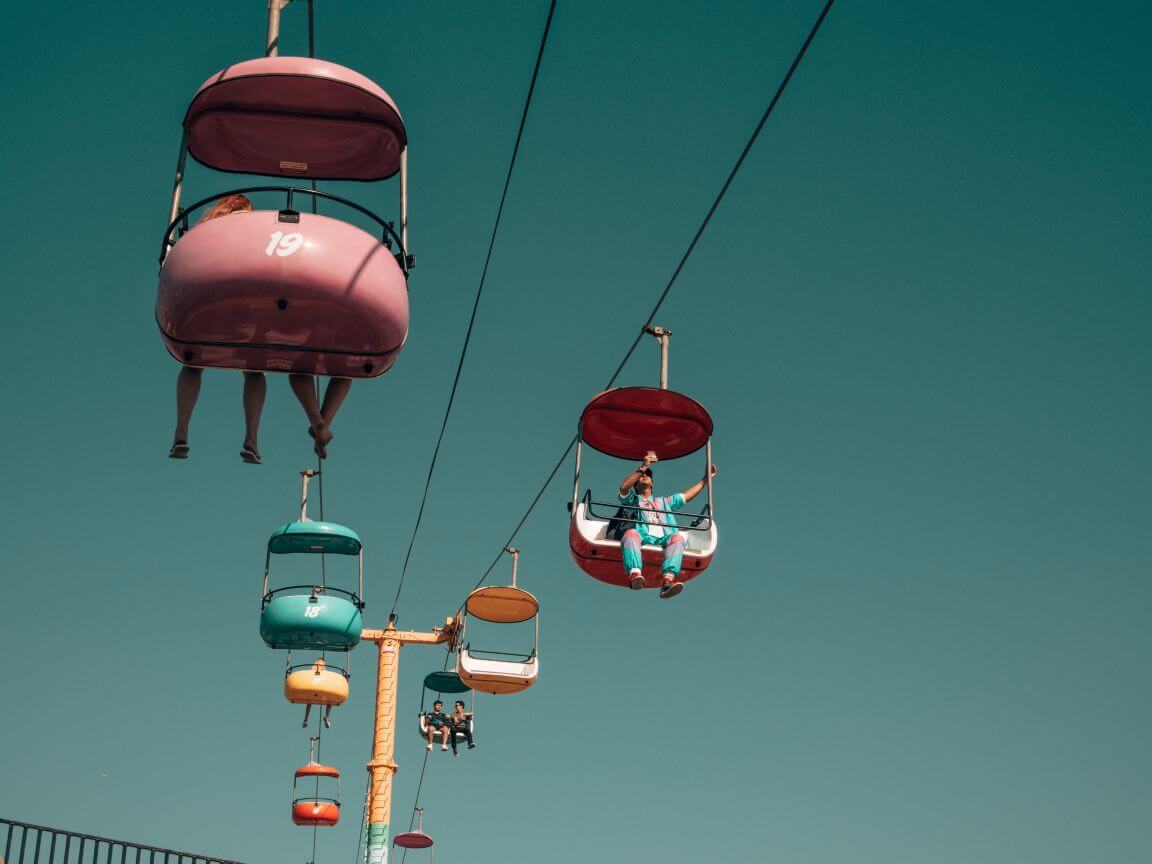 retro gondolas in a vintage aesthetic picture
